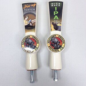 Lot of 2 Southern Oregon Brewing Tap Handle Pulls Pin Up Porter Nick Race IPA